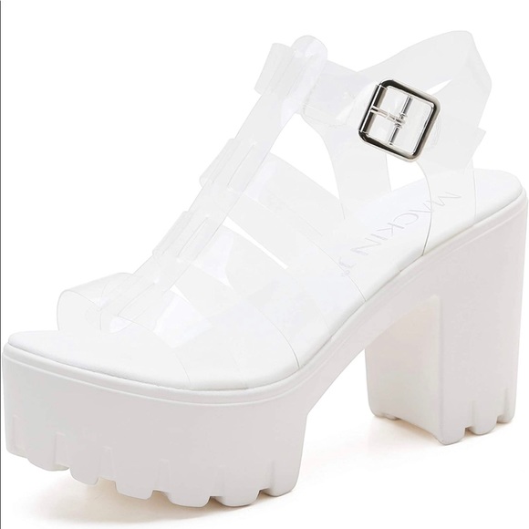 Chunky heel clear sandal - Picture 2 of 6